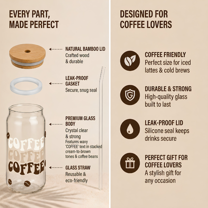 Coffee Glass Tumbler