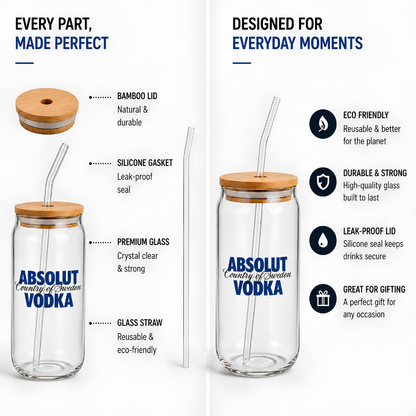 Absolut Vodka Glass Tumbler