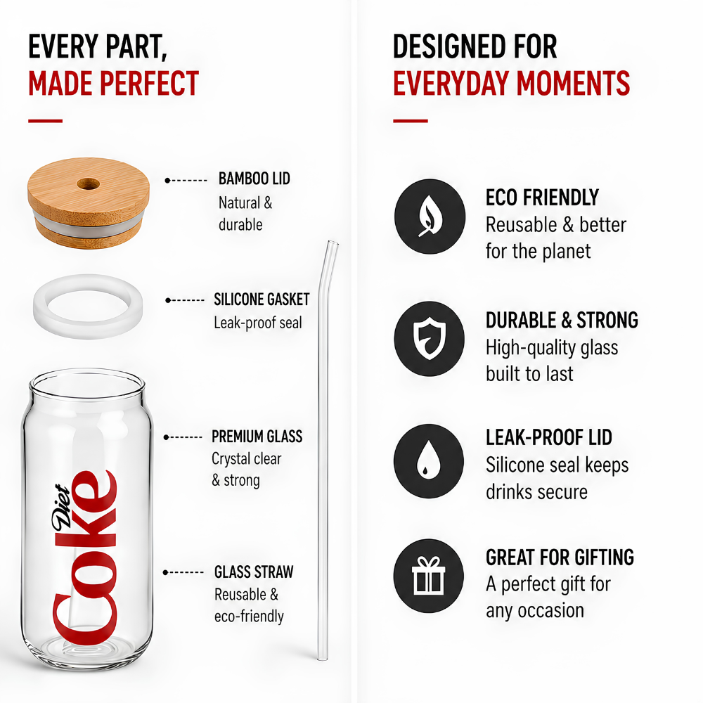 Diet Coke Glass Tumbler